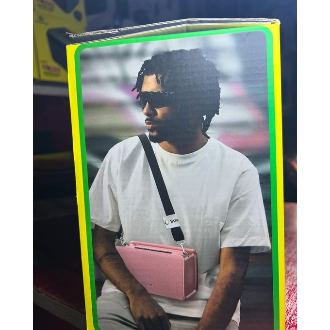 BoomBest portable wireless Bluetooth speaker designed for high-quality audio with emphasized "Super Bass". It typically includes a shoulder strap for portability