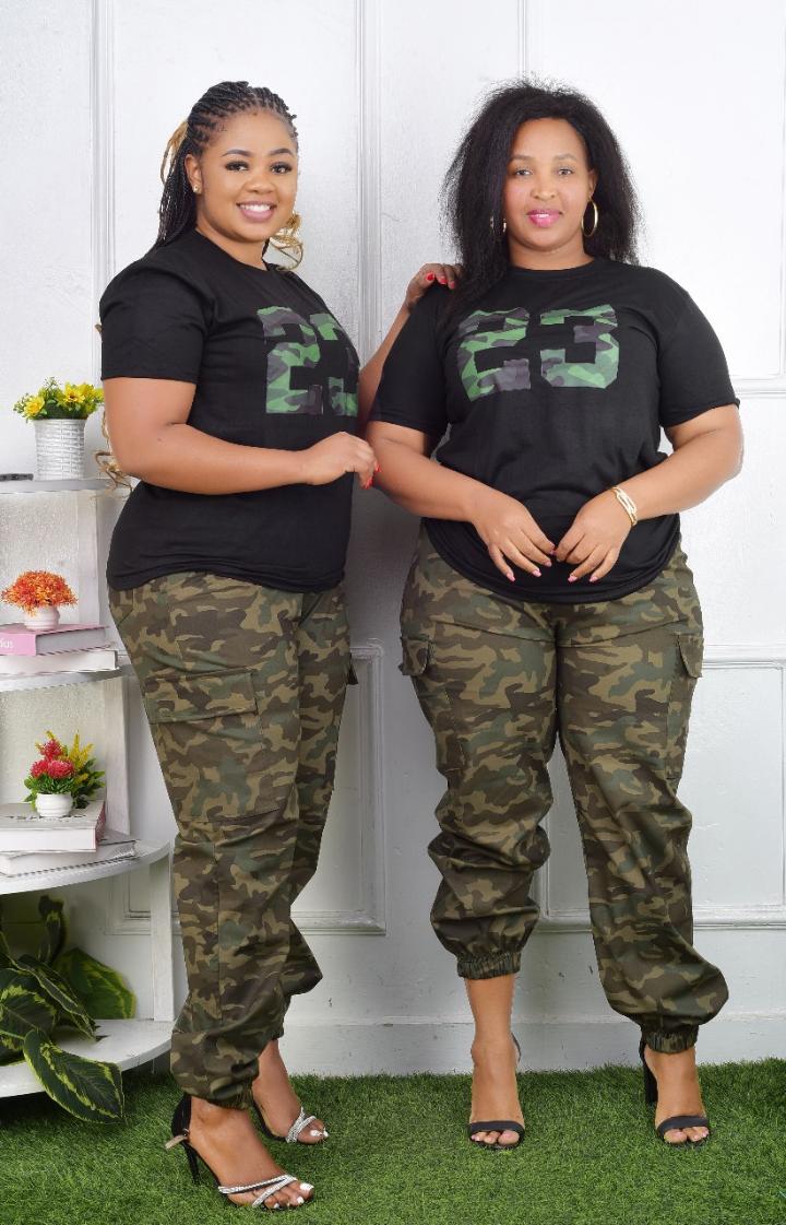 Ladies combat cargo pants set