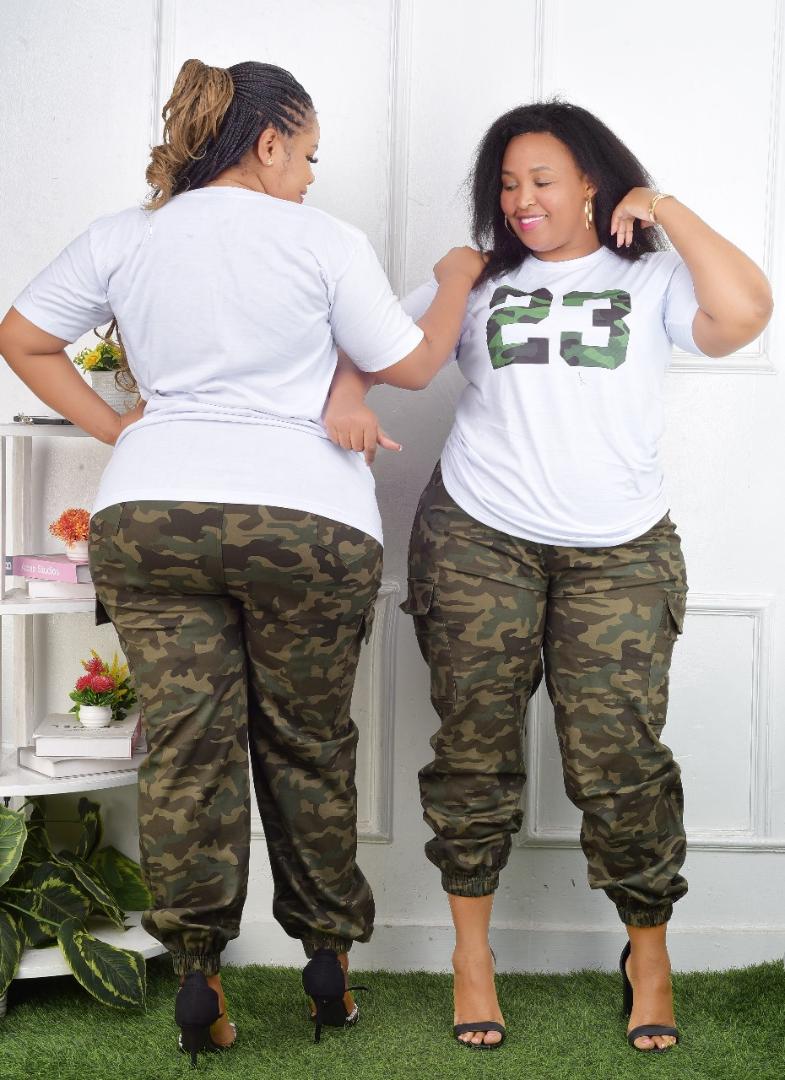 Ladies combat cargo pants set