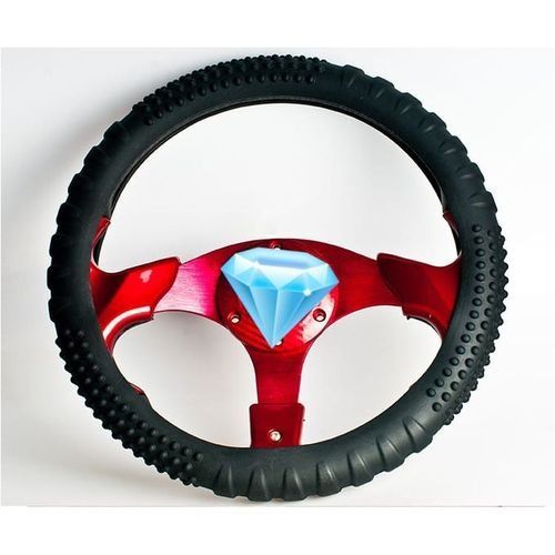 Black Silicone Car Steering Wheel Cover