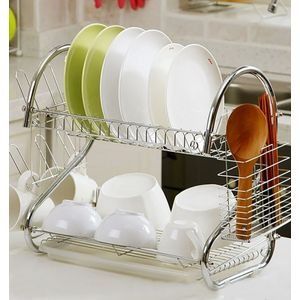 2 Tier Stainless Steel Dishrack - It is easy to assemble and very easy to wipe clean and maintain.