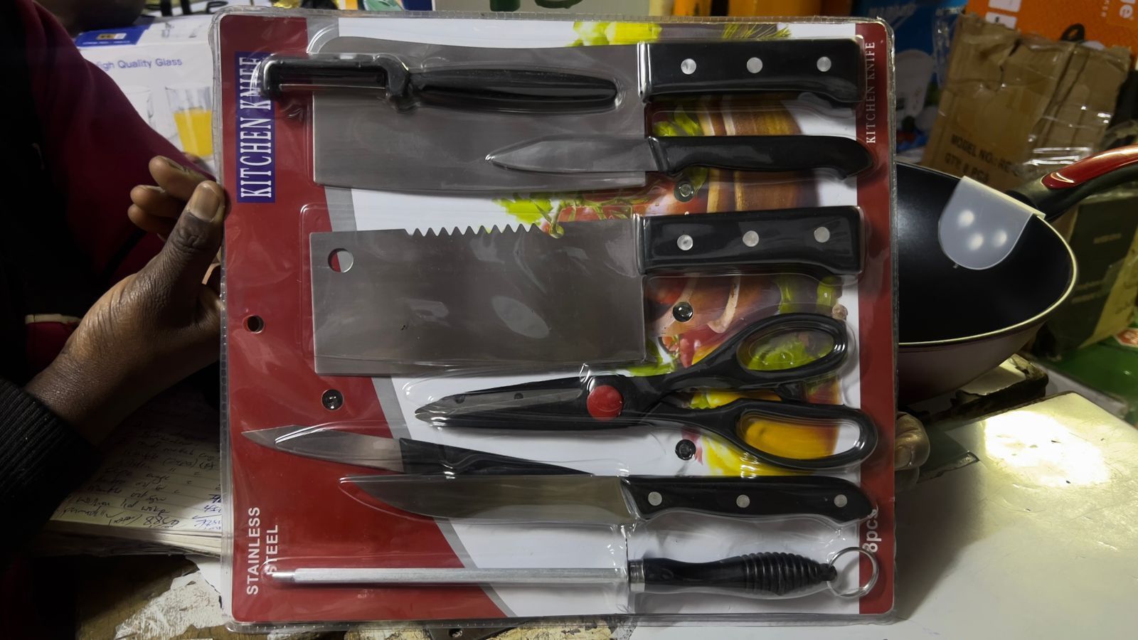 8-IN-1 STAINLESS STEEL KNIVES SET- they are durable and corrosion resistant