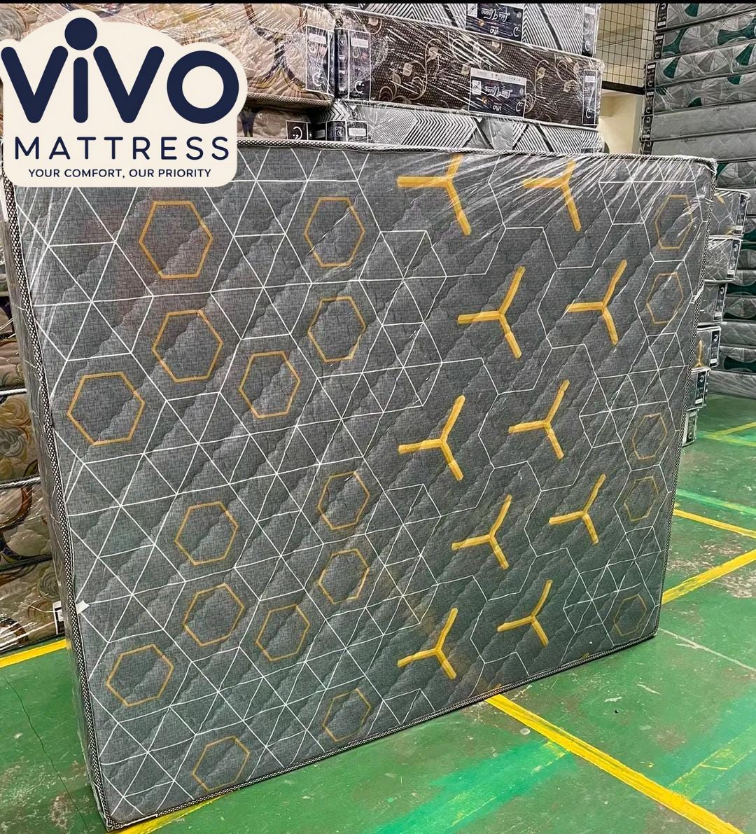 Vivo Mattress – Sleep Sure High-Density Quilted Series
Superior Comfort | Orthopedic Support | Trusted Quality
(Random color dispatch)