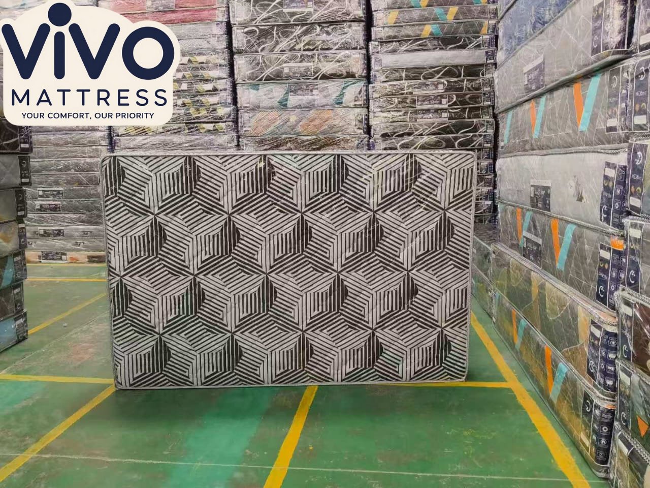 Vivo Mattress – Sleep Sure High-Density Quilted Series
Superior Comfort | Orthopedic Support | Trusted Quality
(Random color dispatch)