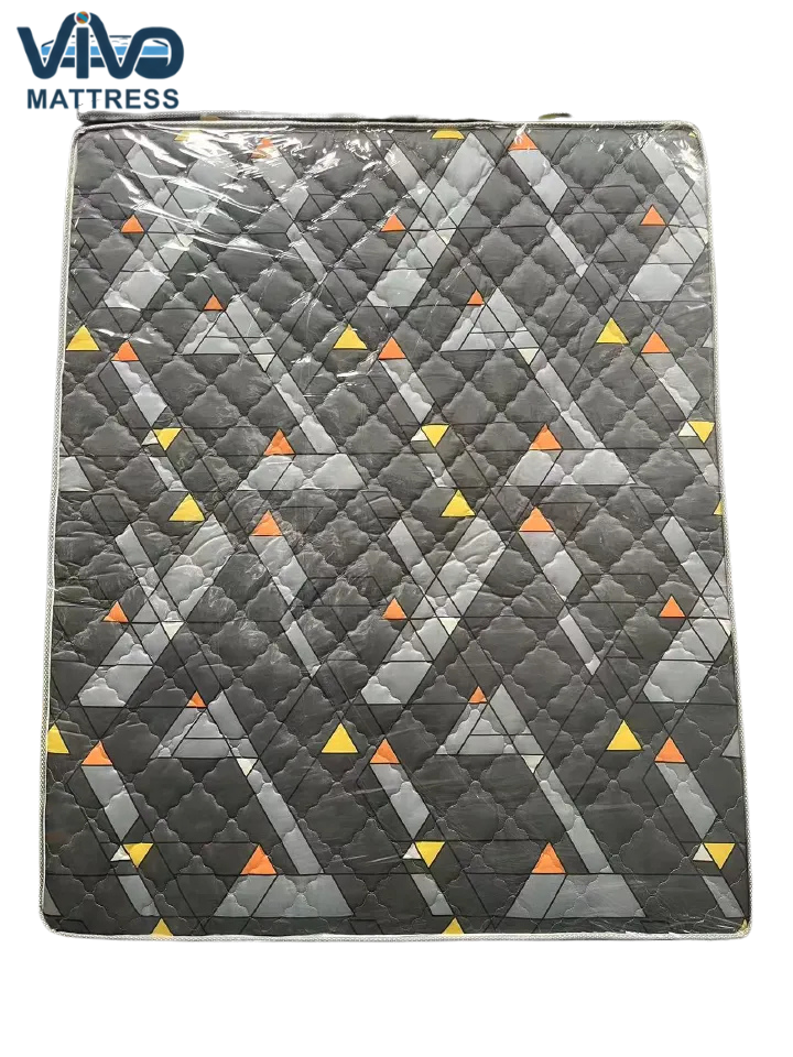 Vivo Premium Mattress – High-Density Orthopedic Support for Superior Sleep and Unmatched Comfort, Durable Grey Multi-Color Pattern with Elegant Quilted Finish