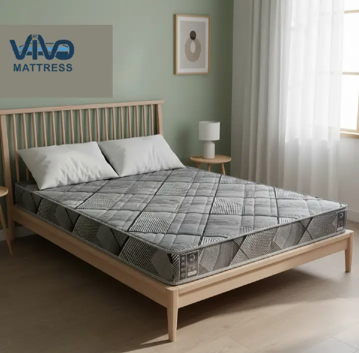 Vivo Premium Mattress – High-Density Orthopedic Support for Superior Sleep and Unmatched Comfort, Durable Contemporary Geometric Design with Elegant Quilted Finish