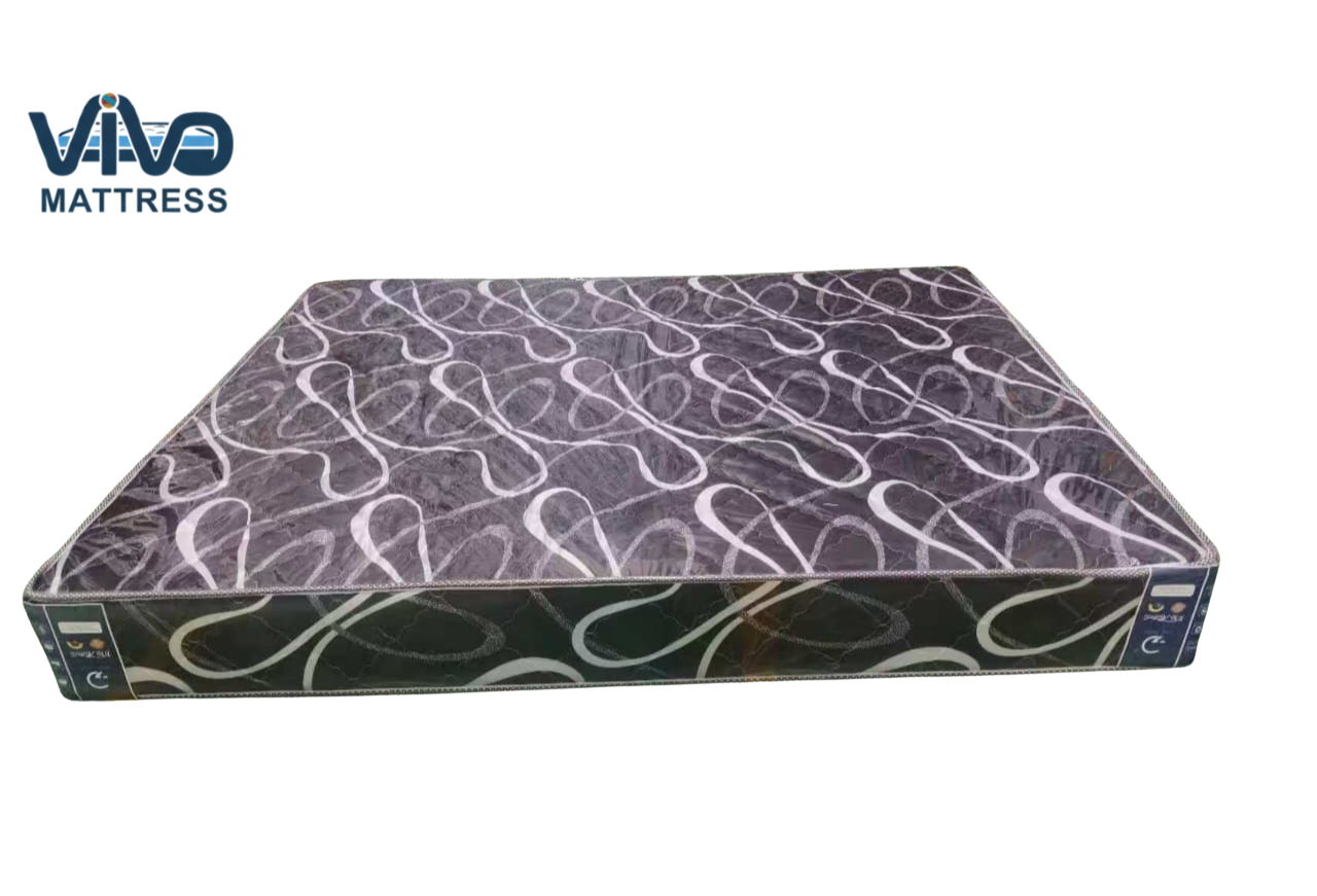 Vivo Premium Mattress – High-Density Orthopedic Support for Superior Sleep and Unmatched Comfort, Durable Contemporary Geometric Design with Elegant Quilted Finish