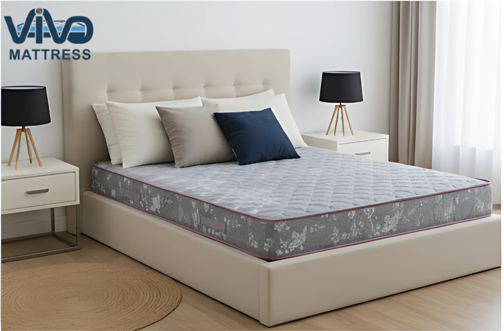 Vivo Premium Mattress – High-Density Orthopedic Support for Superior Sleep and Unmatched Comfort, Durable Contemporary Geometric Design with Elegant Quilted Finish