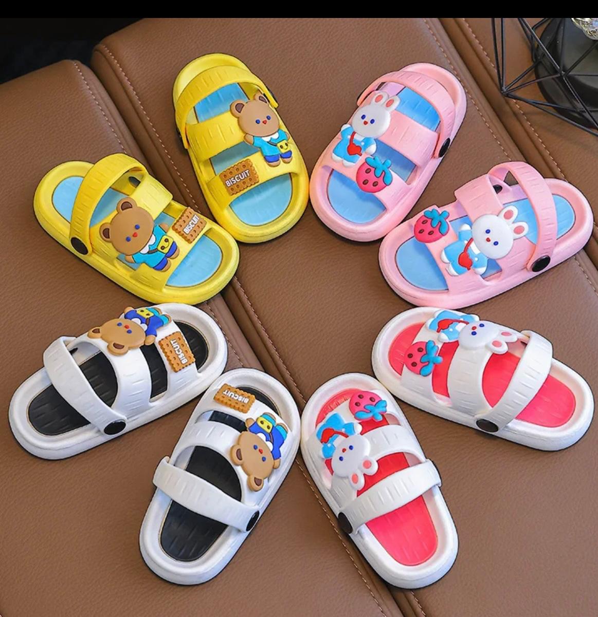 Children cartoon cute outdoor/indoor soft sole sandals.