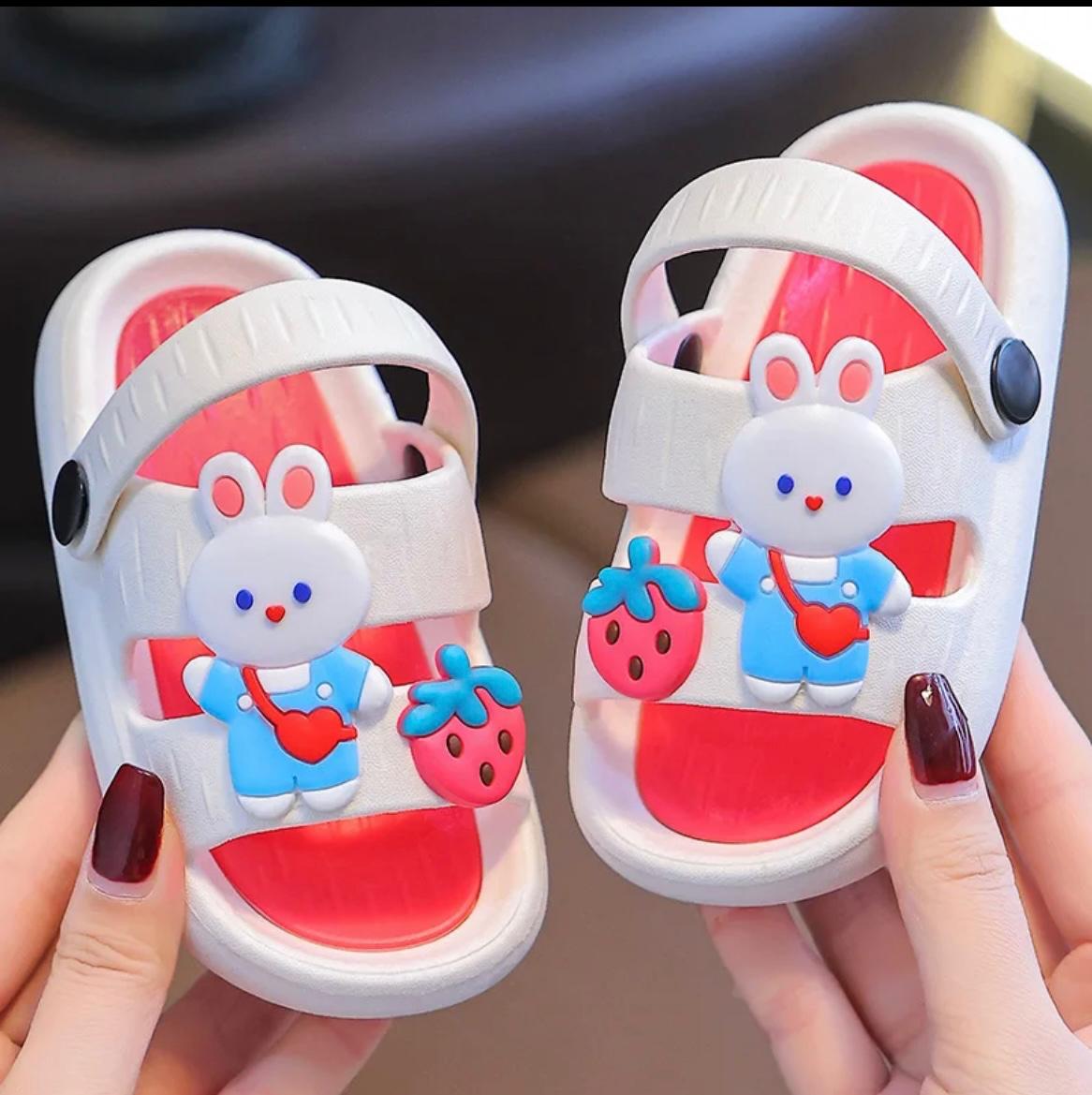 Children cartoon cute outdoor/indoor soft sole sandals.