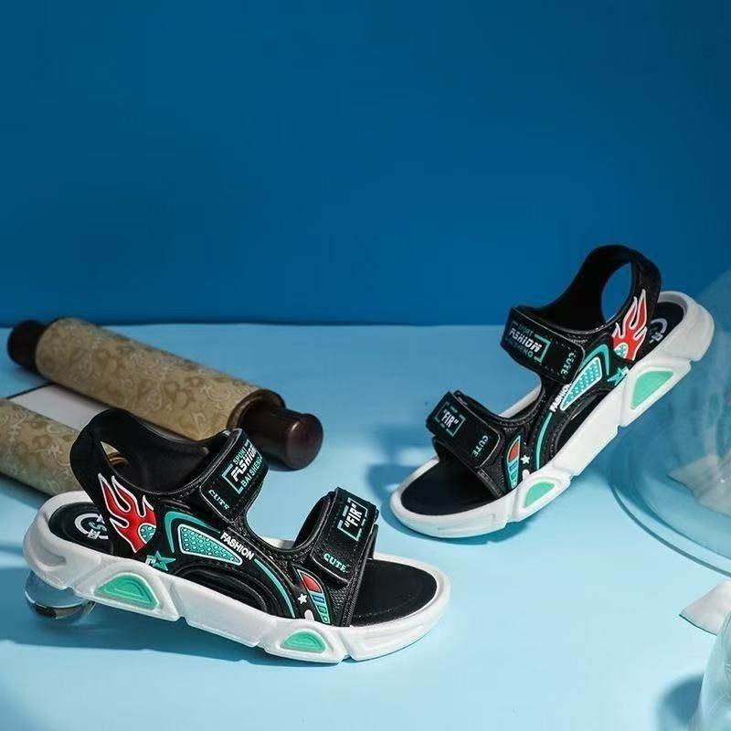 FASHION BEACH BOYS SHOES , OPEN TOE OUTDOOR SPORT SANDALS ,ATHLETIC LIGHTWEIGHT KIDS-TEENAGE SPORT SANDALS