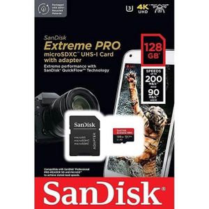 SanDisk 128GB Extreme PRO Memory Card High Speeds Smart Phones TV Compatible