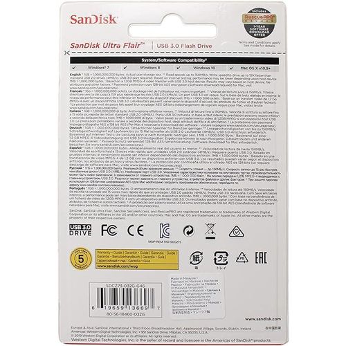 Sandisk Ultra Flair Sandisk Sandisk Cruzer Blade 128GB USB 3.0 Flash DriveSanDisk 100% Original USB Flash Drive USB 3.0 Flash Disk Pendrive Memory Stick Memory