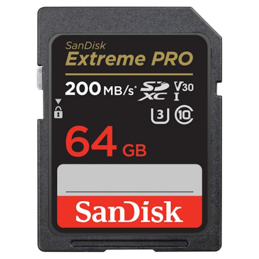 64gb  SanDisk SD card Extreme pro SDXC- 200MB/s