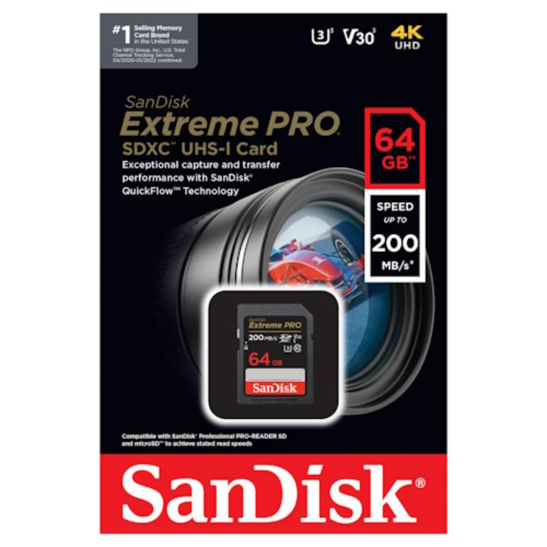 64gb  SanDisk SD card Extreme pro SDXC- 200MB/s