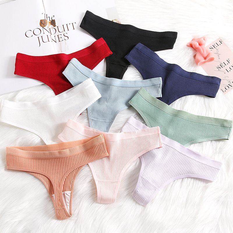 4Pcs Women's Seamless Ribbed Sports Panties, Breathable & Comfortable, Premium Cotton Blend Underwear for Daily Wear and Sports