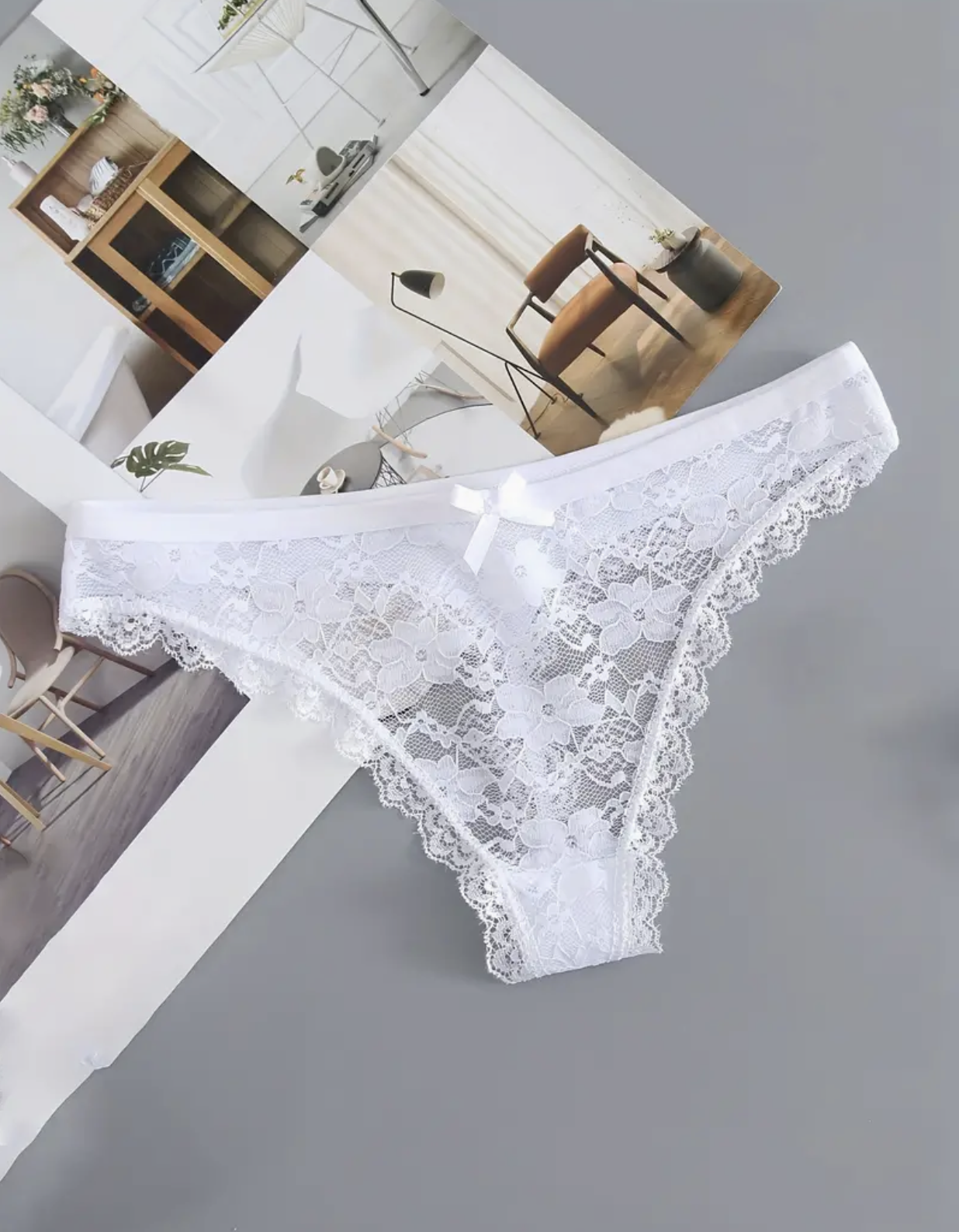 6Pcs Women's Lace Thong Panties