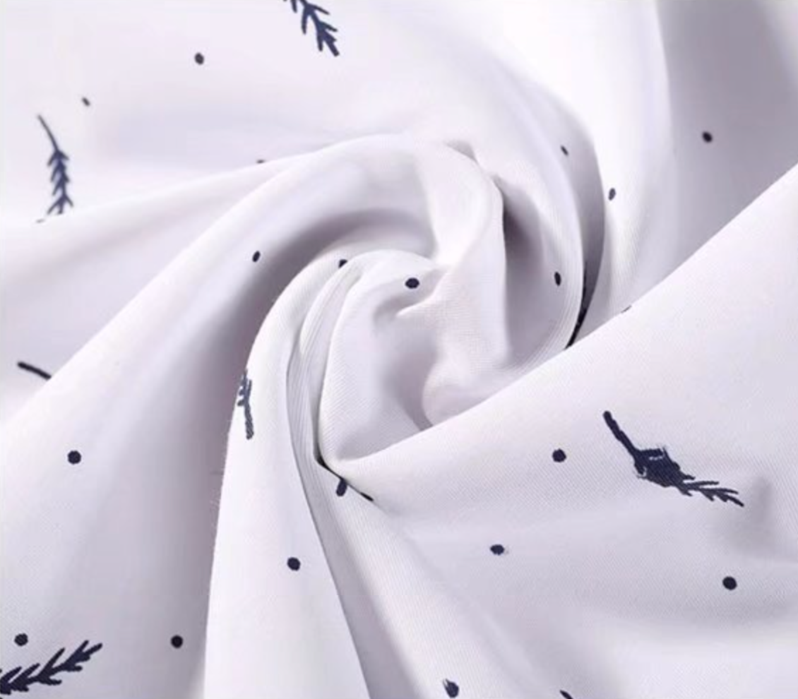 Men's summer shirt square neck short sleeved shirt cotton breathable shirt casual printed feather simple trendy men's clothing