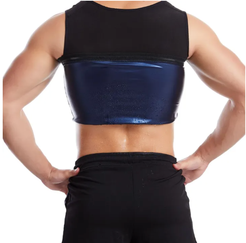 Original Sweat Sauna Shaper Waist Trainer Vest Corset Slimming Weight Loss Men Sports Tank Top