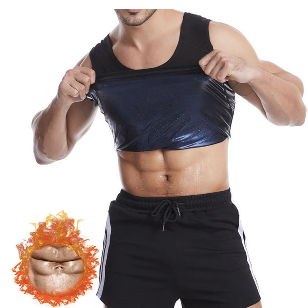 Original Sweat Sauna Shaper Waist Trainer Vest Corset Slimming Weight Loss Men Sports Tank Top