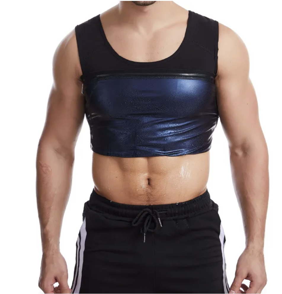 Original Sweat Sauna Shaper Waist Trainer Vest Corset Slimming Weight Loss Men Sports Tank Top