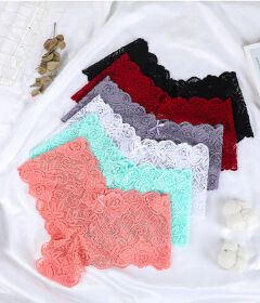 5 pack Plus Size Seductive Lace Boyshorts Panties Women Clothes- Low Waist Comfortable Plus Size Underwear for Women