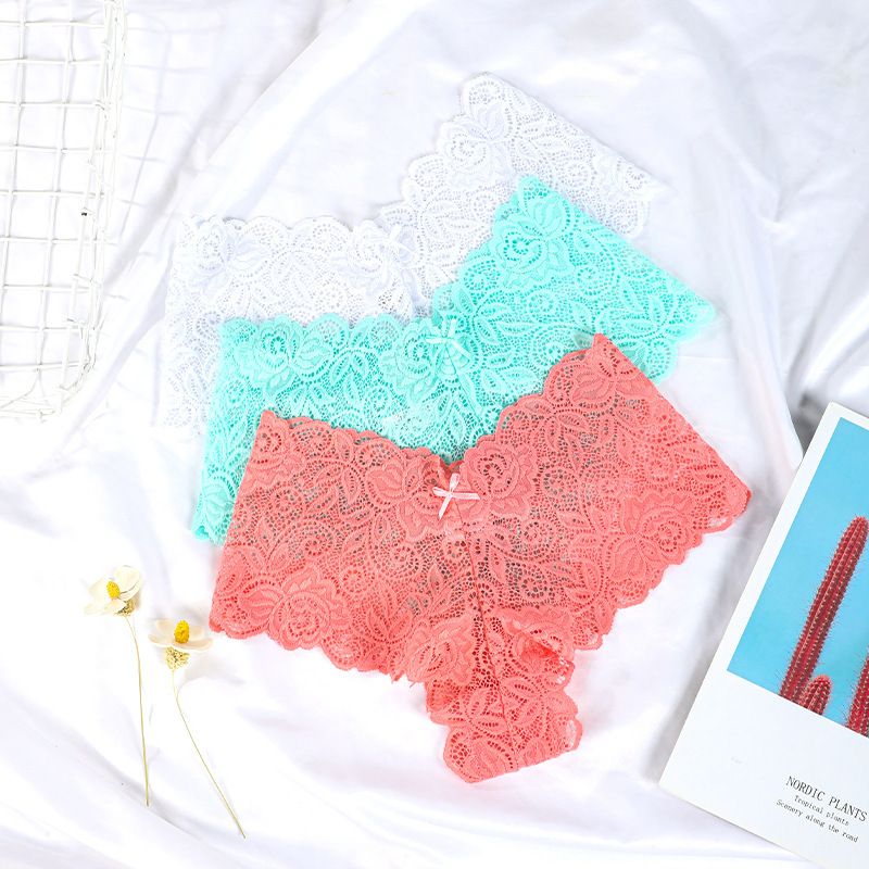 5 pack Plus Size Seductive Lace Boyshorts Panties - Low Waist Comfortable Plus Size Underwear for Women