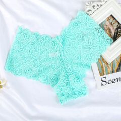 5 pack Plus Size Seductive Lace Boyshorts Panties Women Clothes- Low Waist Comfortable Plus Size Underwear for Women