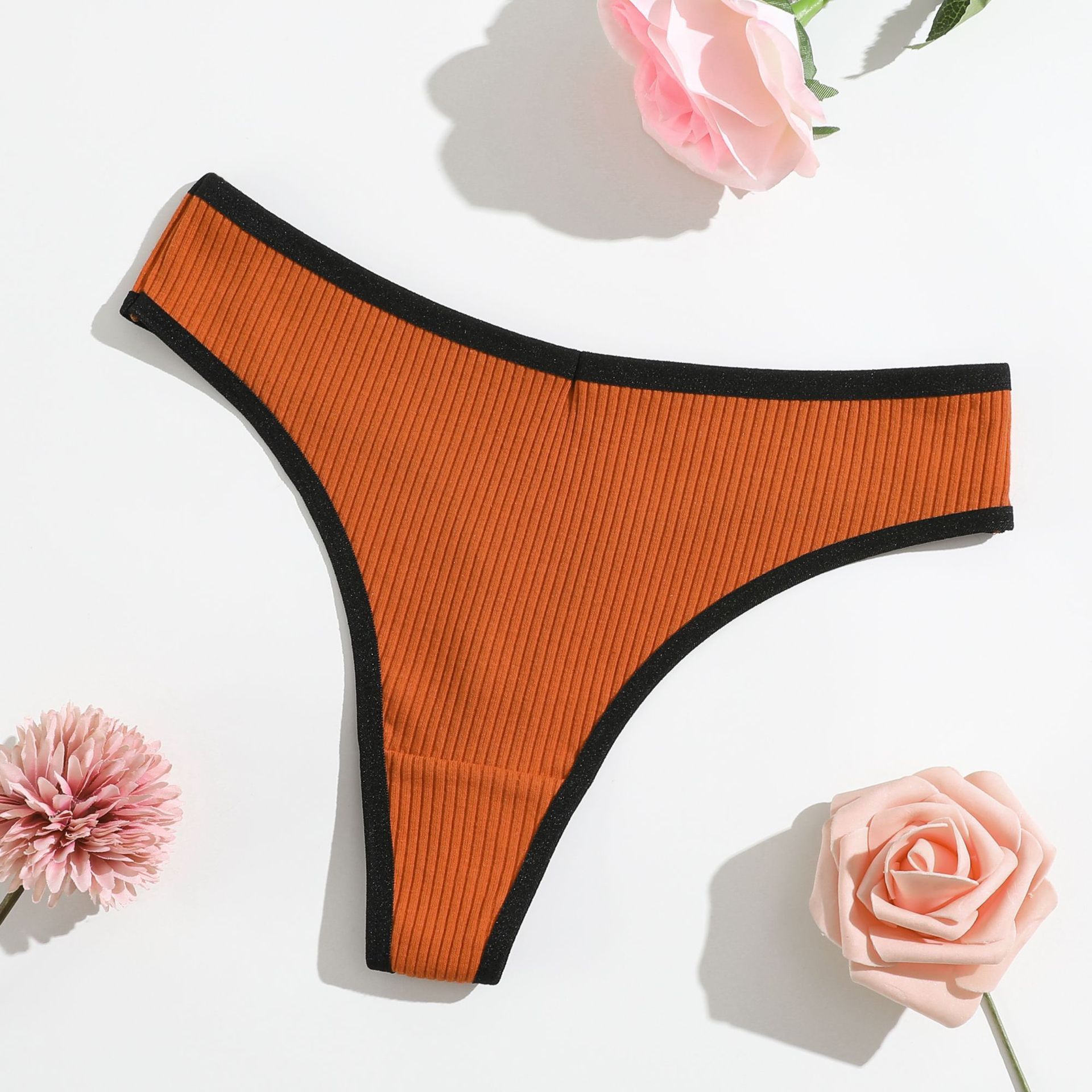 6Pcs Seamless Women Underwear Thongs,No Show Ladies Thong,No Line Workout Breathable Comfortable Panties,Soft Undies，6-pack