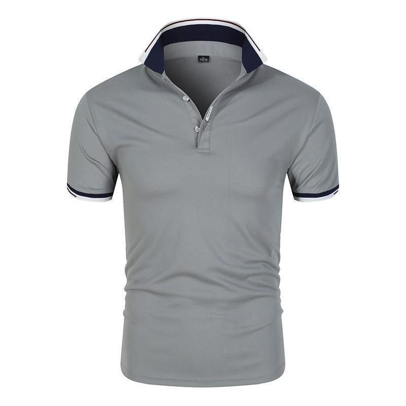 Men's Clothing,Summer Business Men shirt Youth Casual Sports Shirt Button Decoration Solid Color Short Sleeve Men tshirts