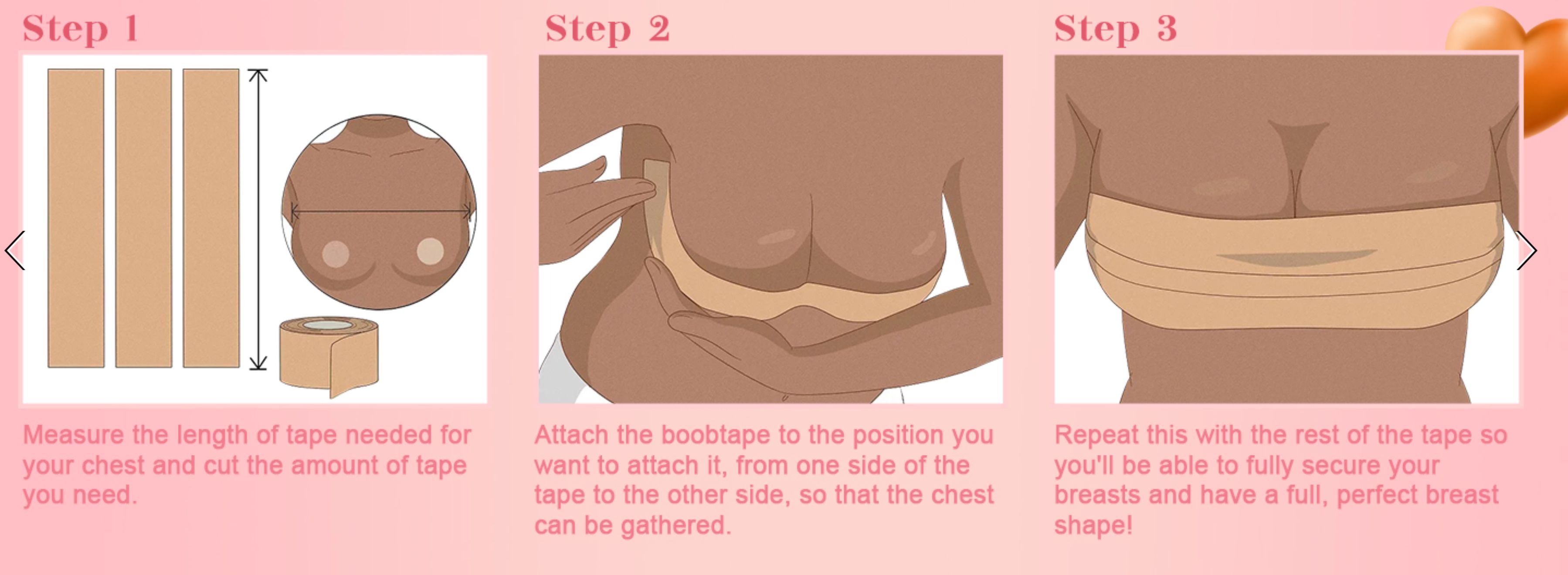 Women Bra- Cotton Boob Tape Breast Lift Tape for Large Breasts with 2 Pcs Nipple Covers Invisible Boobtape for A-G Cup