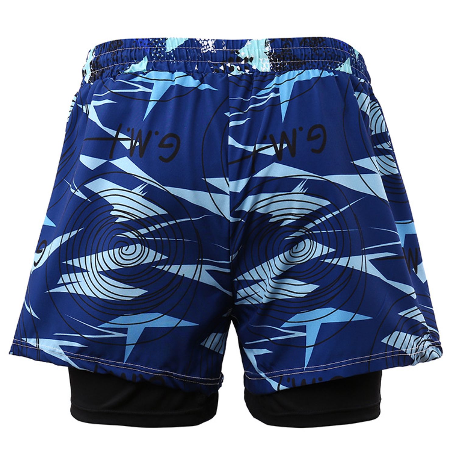 Summer Men’s Shorts-Double Layer Printed Outdoor Shorts For Running Training Exercise Athletic Shorts Sports Shorts Men Quick Dry Gym Track Trouser Man