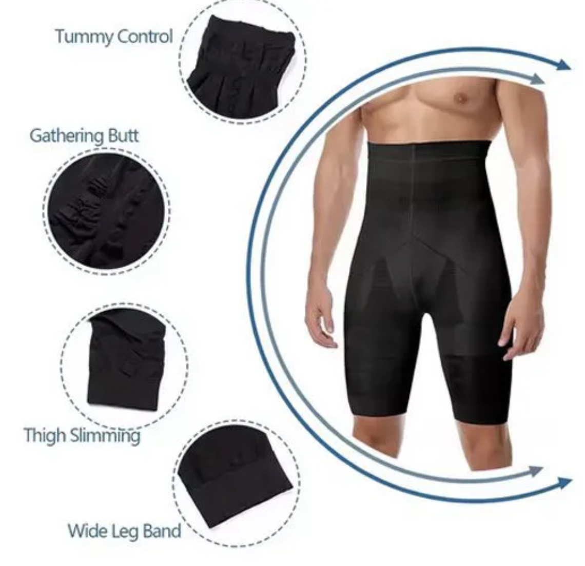 Men Body Shaper Tummy Control Shorts Shapewear Belly Girdle Boxer Briefs High Waisted Slimming Underwear Leg Compression Panties