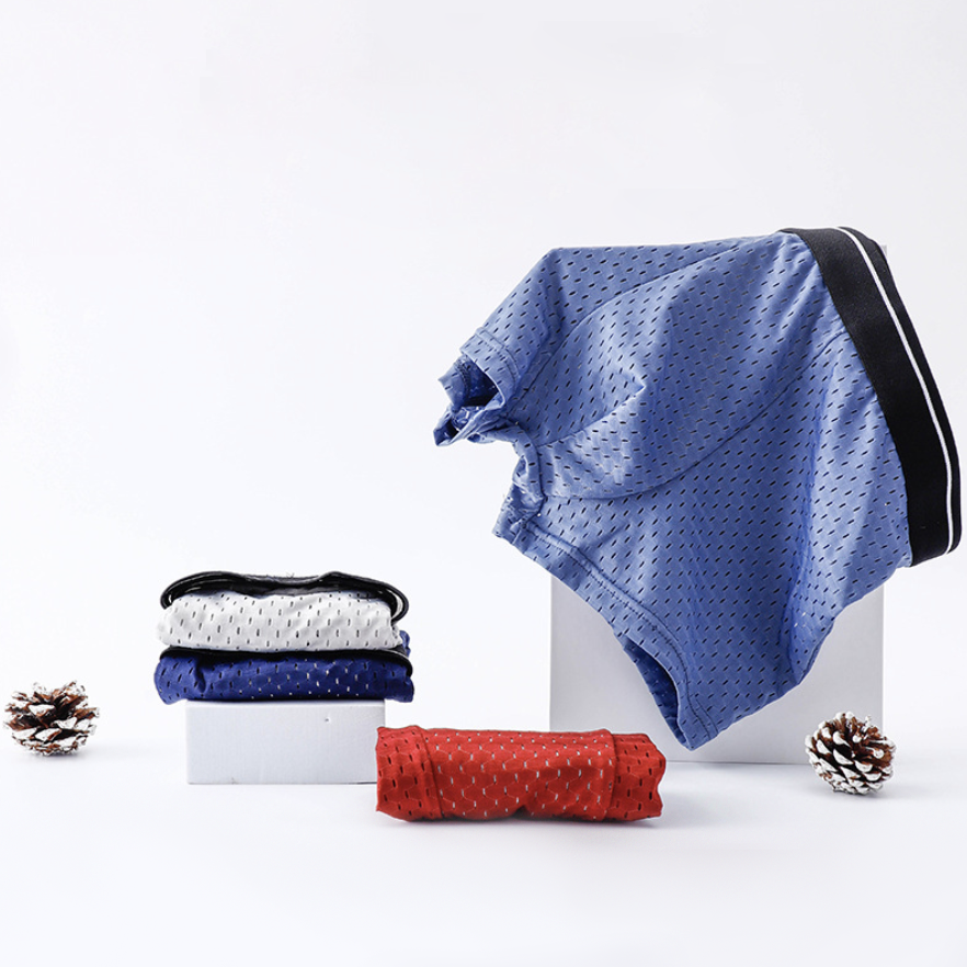 4Pcs Mens Boxer Briefs Quick Dry Sport Boxer Briefs No Ride-up Athletic Mesh Performance Underwear Boxers For Men