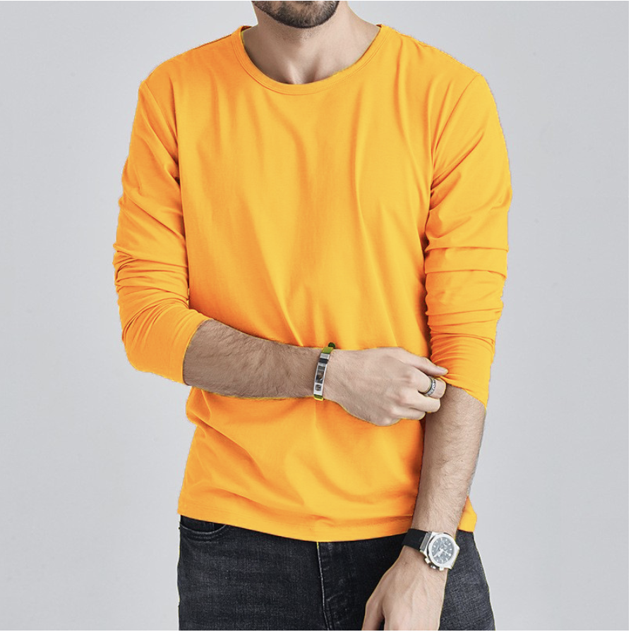 Men'S Clothing Imitation Cotton Long Sleeved T-shirts Perfect Cozy Casual Wear，Long Sleeved T-Shirt For Men