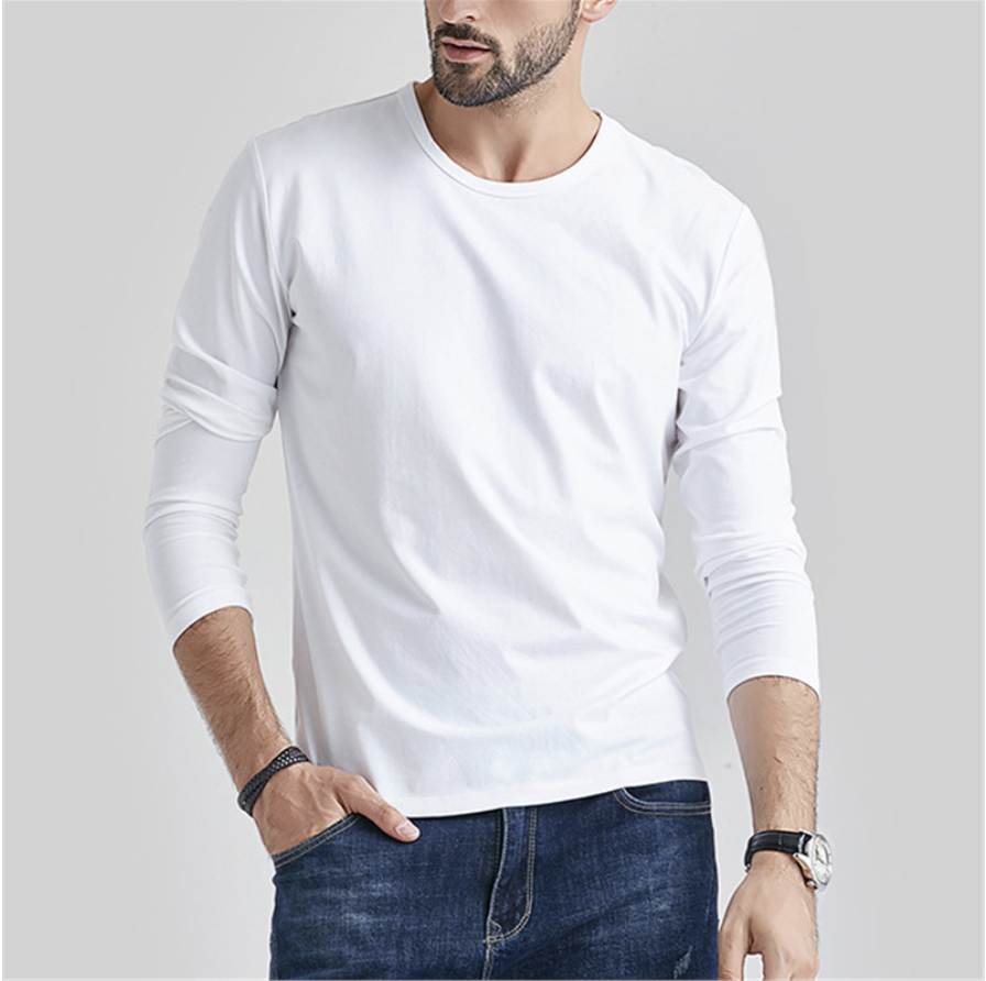 Men'S Clothing Imitation Cotton Long Sleeved T-shirts Perfect Cozy Casual Wear，Long Sleeved T-Shirt For Men