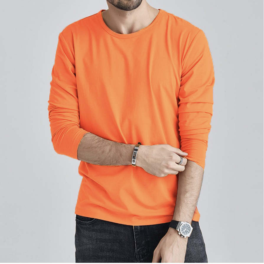 Men'S Clothing Imitation Cotton Long Sleeved T-shirts Perfect Cozy Casual Wear，Long Sleeved T-Shirt For Men