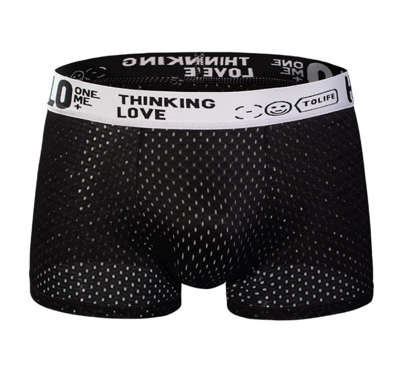 5Pcs Men Wear Underwear Men's Ice Silk Mesh Comfortable And Breathable Boxers Briefs Shorts Youth Boxer Shorts Thin & Cool For Summer