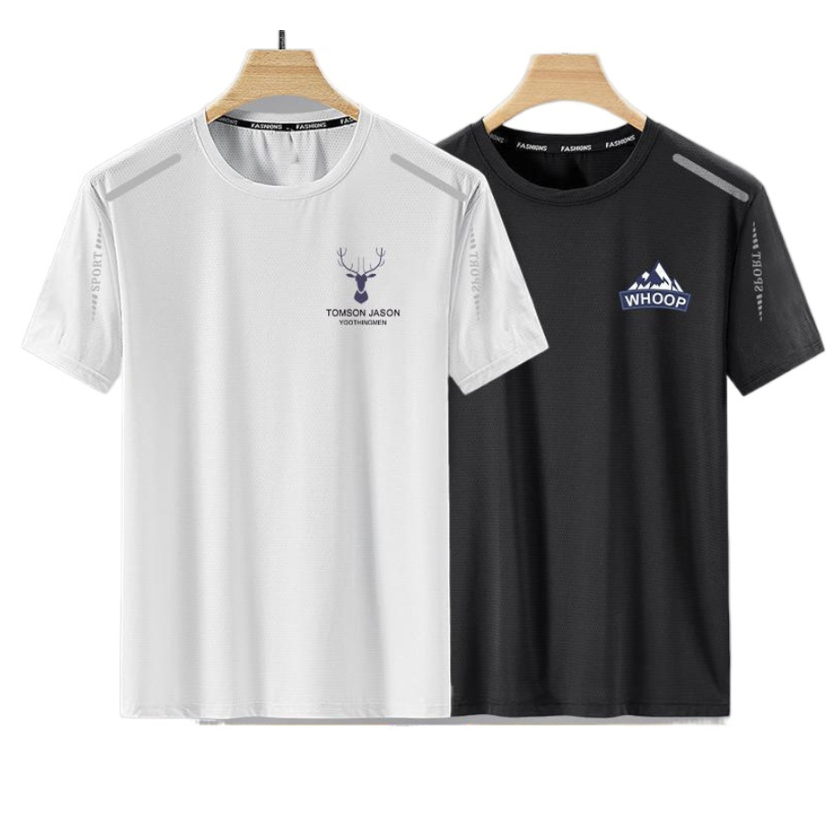 Men's Cooling Quick-Dry T-Shirt - Breathable Mesh Design, Relaxed Fit Casual Top for Summer, Plus Size Trendy T-shirts For Men