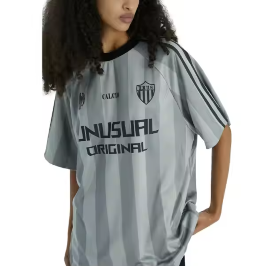 Men Women Short Sleeve Relaxed Fit Print Football Mesh Streetwear Soccer Unisex Striped Jersey T-shirt For Lover And Bestie
