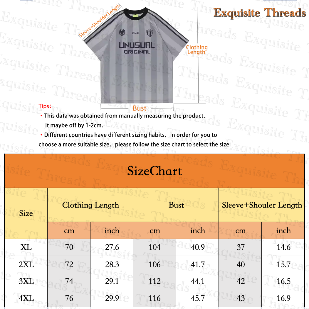Men Women Short Sleeve Relaxed Fit Print Football Mesh Streetwear Soccer Unisex Striped Jersey T-shirt For Lover And Bestie