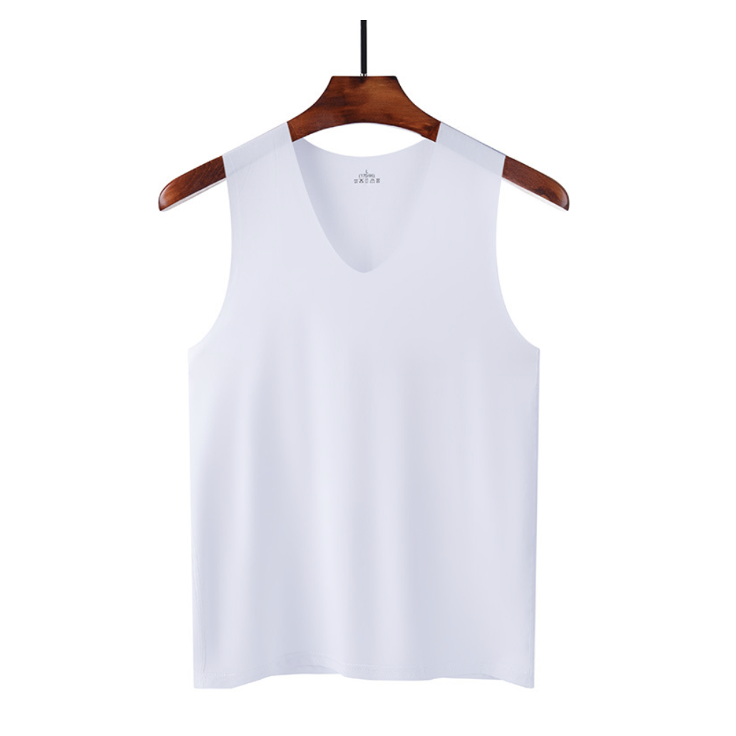 Men's Seamless Ice Silk Vest in Summer: Slim-Fit Sports and Fitness Sleeveless Tank Top for Men, Breathable and Ideal as a Base Layer(Available In Multiple colors)