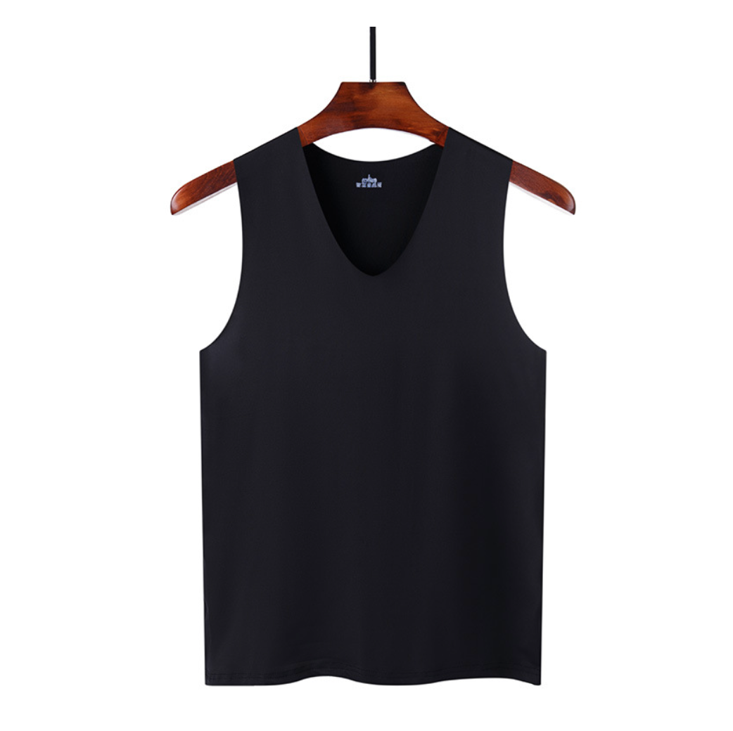 Men's Seamless Ice Silk Vest in Summer: Slim-Fit Sports and Fitness Sleeveless Tank Top for Men, Breathable and Ideal as a Base Layer(Available In Multiple colors)