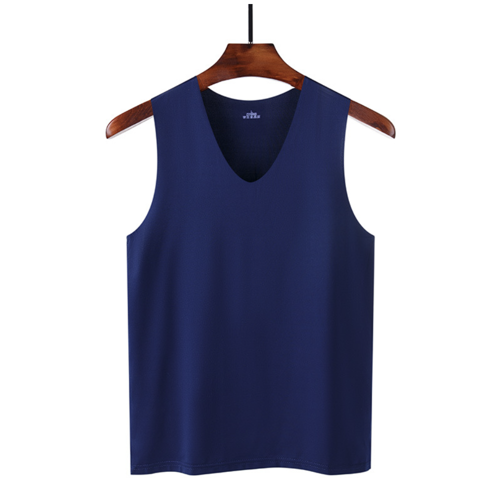 Men's Seamless Ice Silk Vest in Summer: Slim-Fit Sports and Fitness Sleeveless Tank Top for Men, Breathable and Ideal as a Base Layer(Available In Multiple colors)