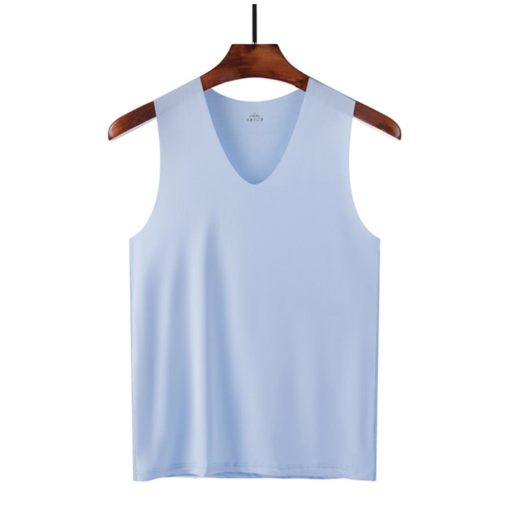 Men's Seamless Ice Silk Vest in Summer: Slim-Fit Sports and Fitness Sleeveless Tank Top for Men, Breathable and Ideal as a Base Layer(Available In Multiple colors)