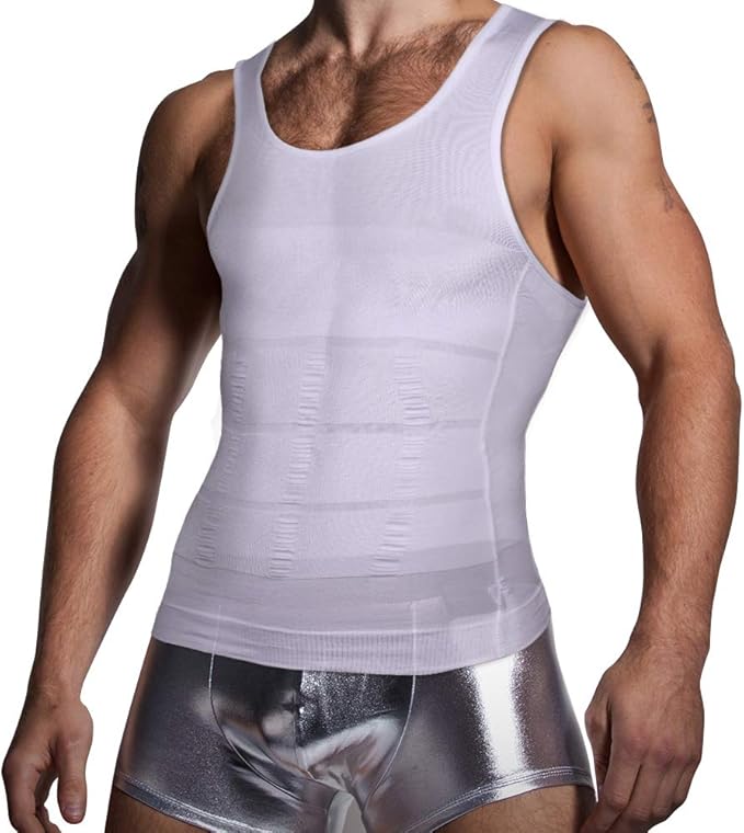 Men’s Slimming Body Shaper Vest Shirt Abs Abdomen Slim Gym Workout Tummy Control Compression Tank Top Sleeveless Shapewear