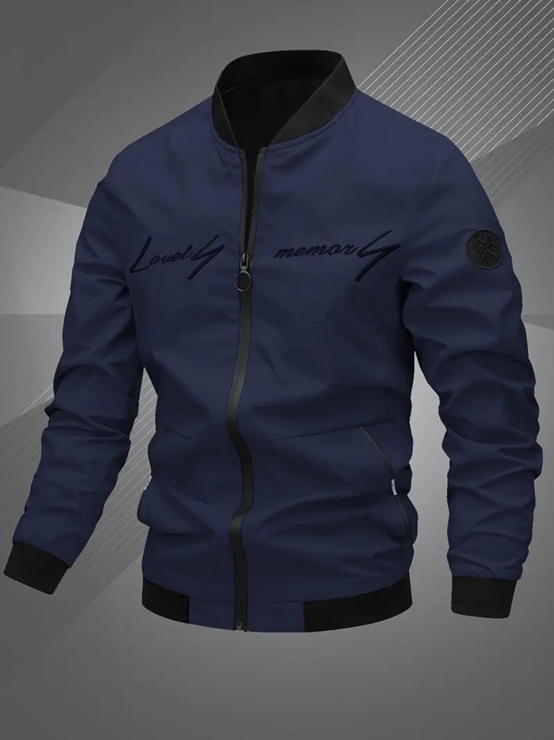 Men'S New Style Letter Embroidered Casual Pilot Jacket, Fashionable And Versatile, Perfect for Gifting