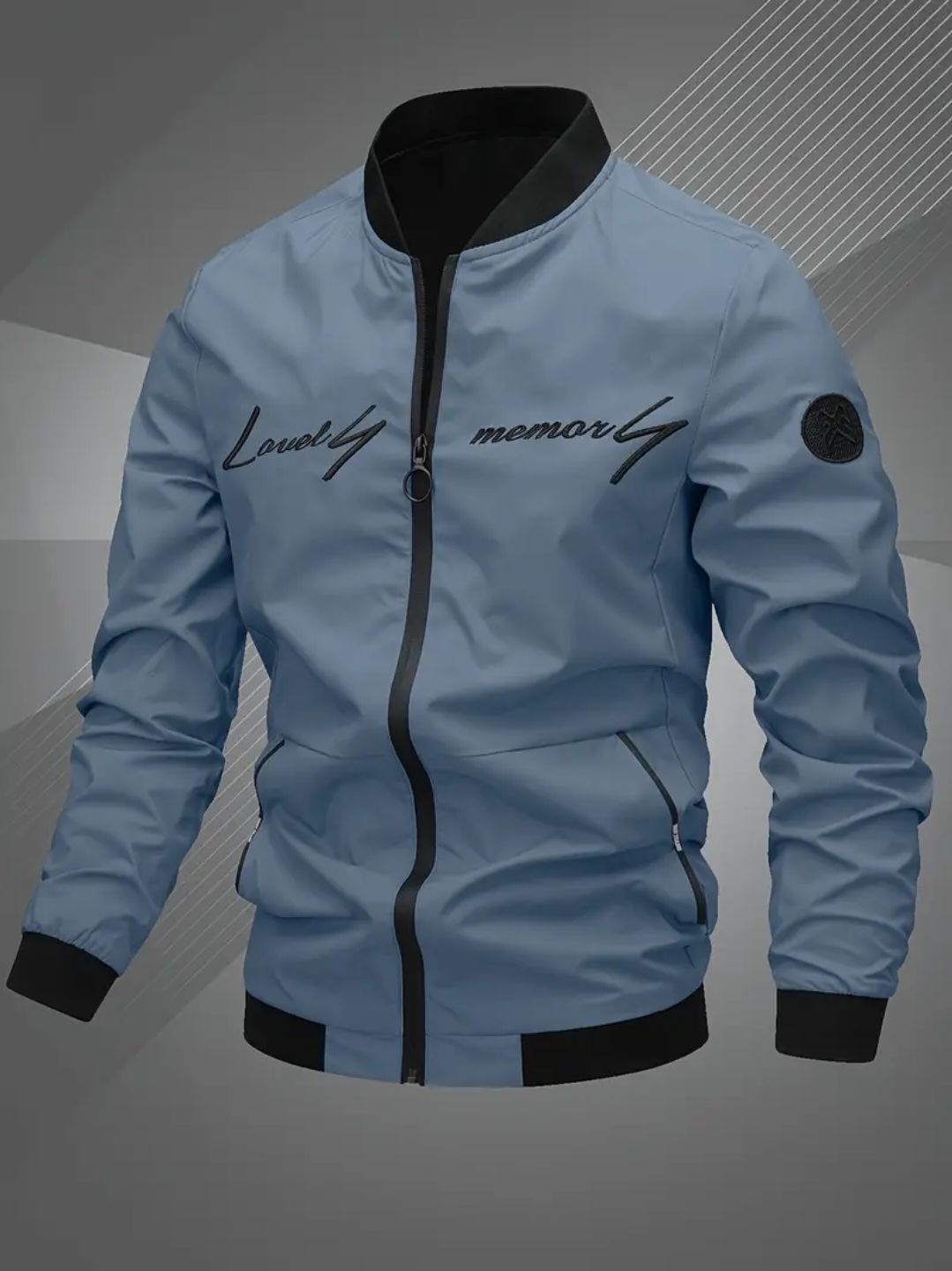 Men'S New Style Letter Embroidered Casual Pilot Jacket, Fashionable And Versatile, Perfect for Gifting