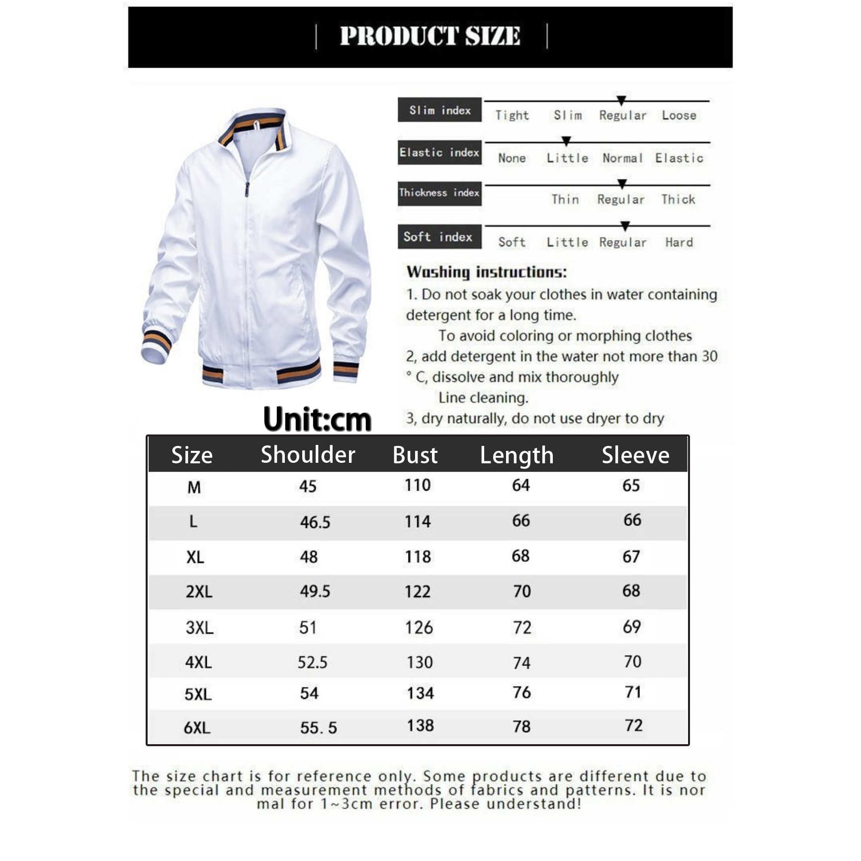 Lightweight Men's Casual Jacket - Spring & Autumn Fashion, Solid Color with Stand Collar, Zip-Up, Polyester, Versatile Outerwear with Striped Cuffs and Trim Detail