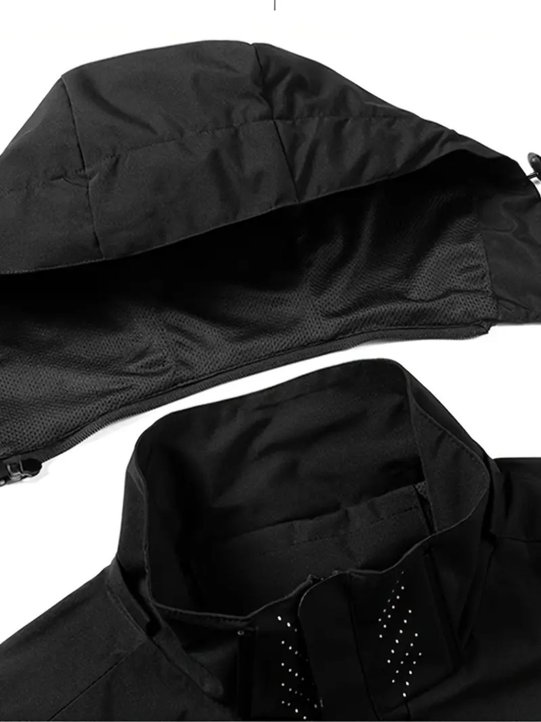 Men's Lightweight Jacket with Detachable Hood - Casual Outdoor Sportswear, Polyester, Zip-Up, Long Sleeve, Pockets, Non-Stretch Fabric for All Seasons
